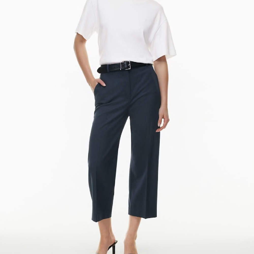 Babaton Dark Blue Cropped Pants